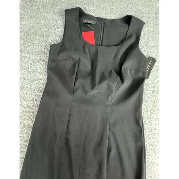 AGB Petite 2-Piece Black Sheath Dress With Vibrant Abstract Print Bolero Jacket - Picture 10 of 16